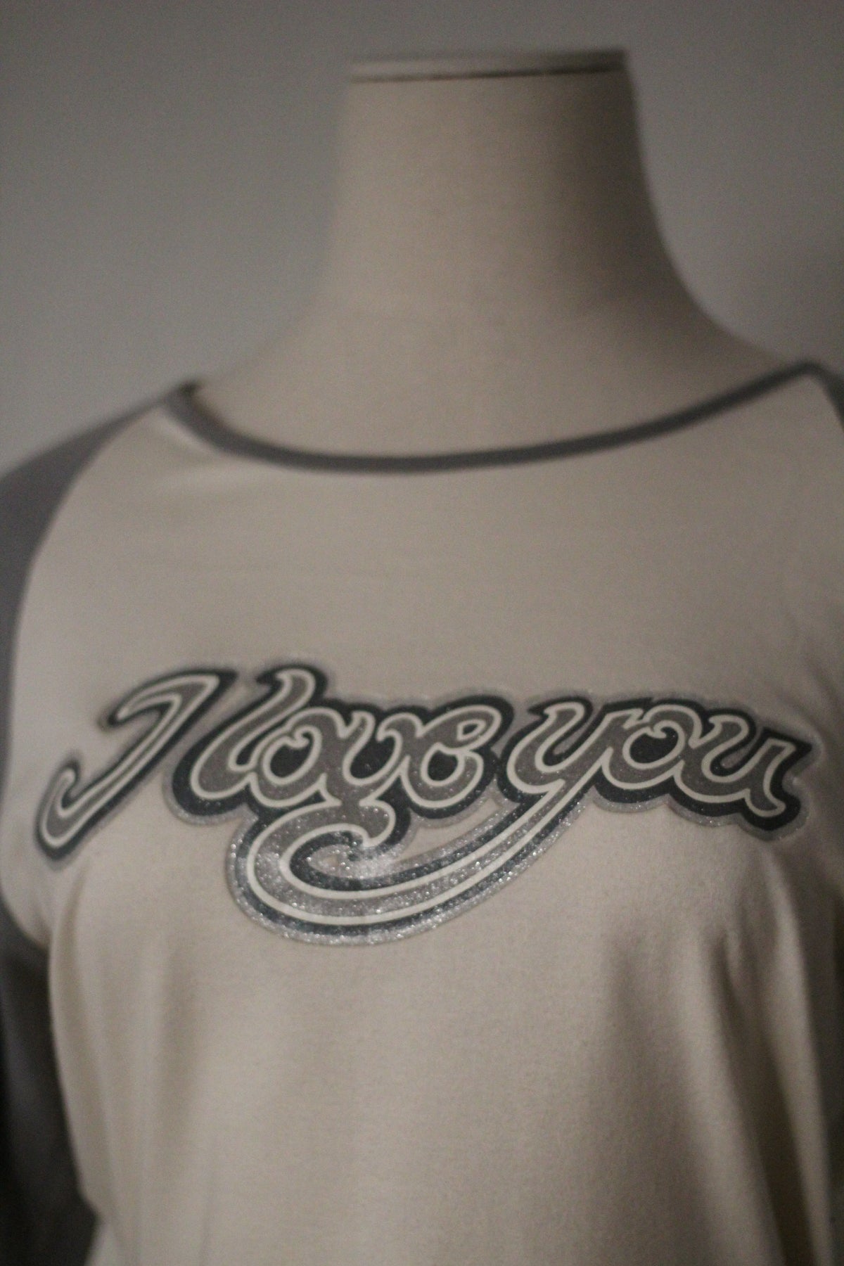 Chloe by Stella McCartney SS 1999 "I Love You" Raglan Glitter Top