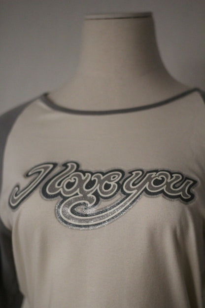 Chloe by Stella McCartney SS 1999 "I Love You" Raglan Glitter Top