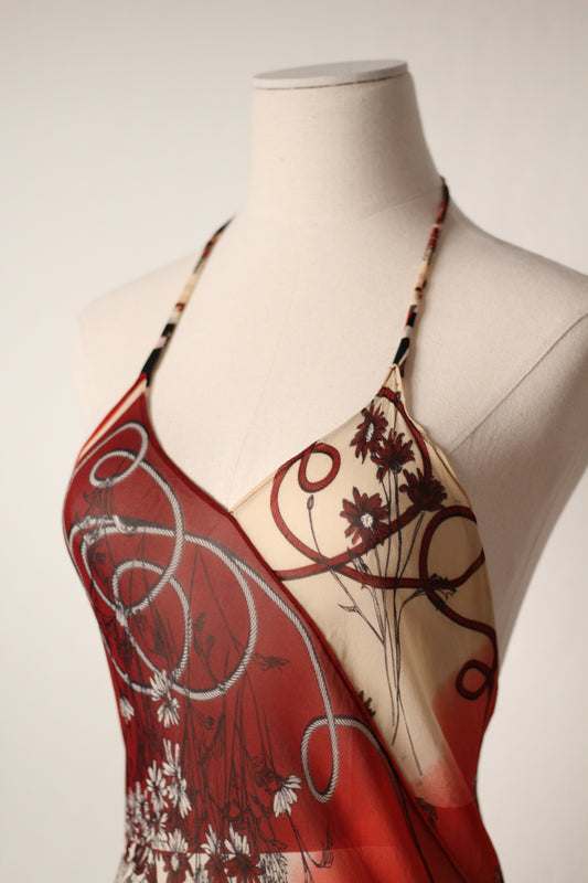 Jean Paul Gaultier Spring Summer 2001 Silk Maxi Dress