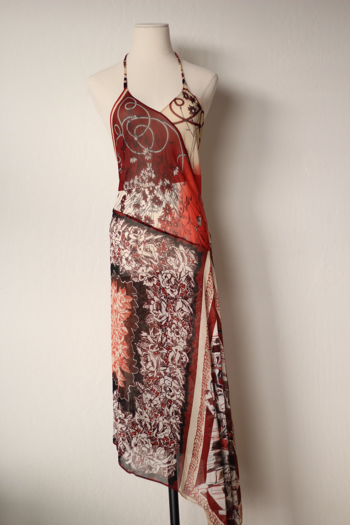 Jean Paul Gaultier Spring Summer 2001 Silk Maxi Dress