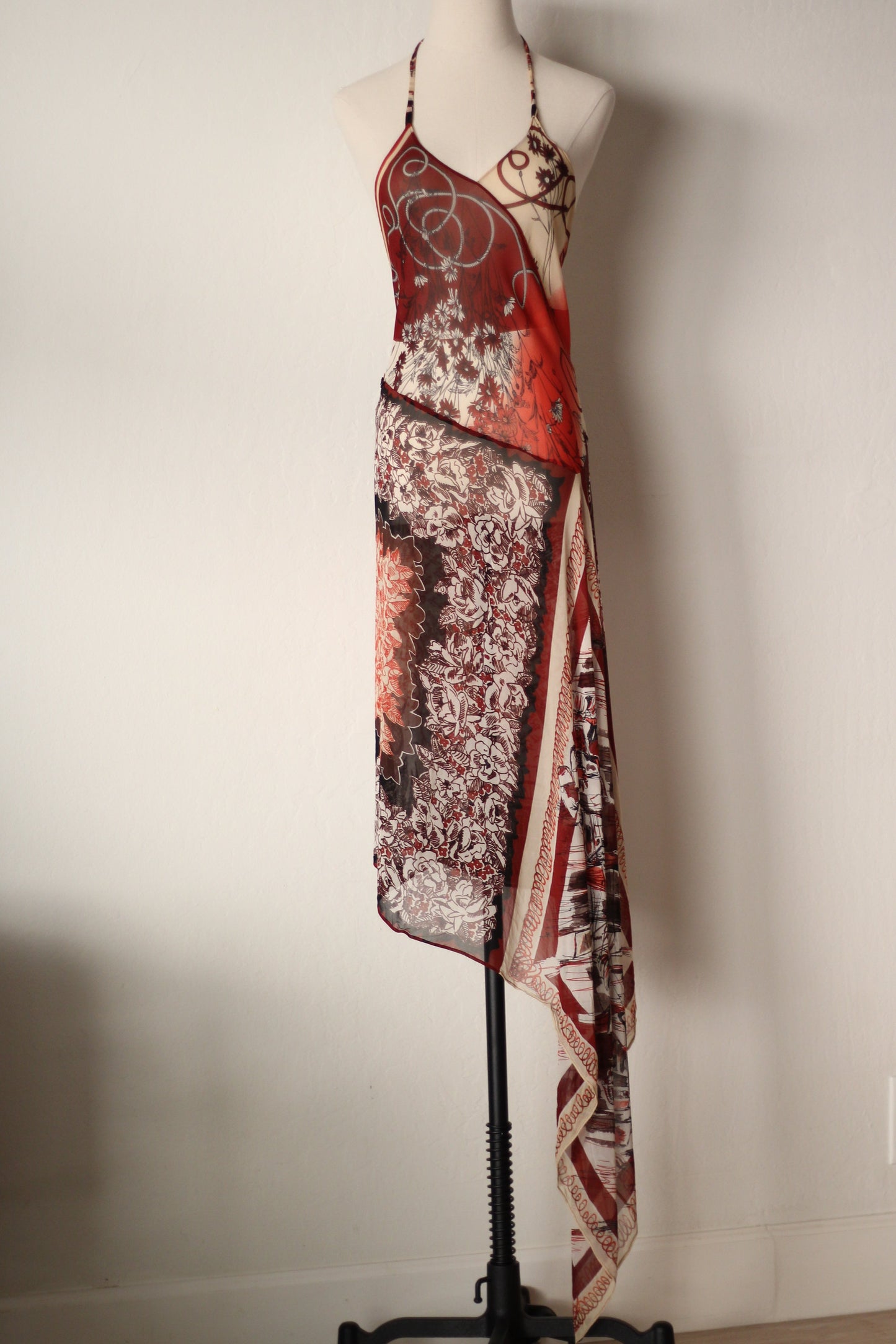 Jean Paul Gaultier Spring Summer 2001 Silk Maxi Dress