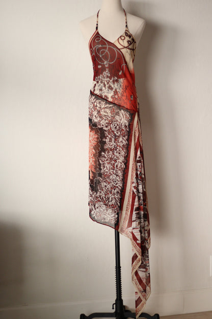 Jean Paul Gaultier Spring Summer 2001 Silk Maxi Dress