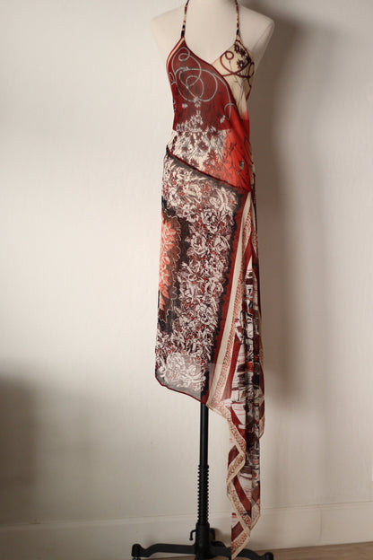 Jean Paul Gaultier Spring Summer 2001 Silk Maxi Dress