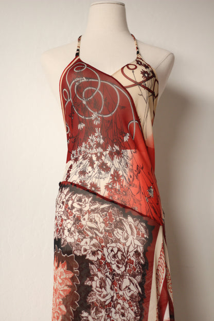 Jean Paul Gaultier Spring Summer 2001 Silk Maxi Dress