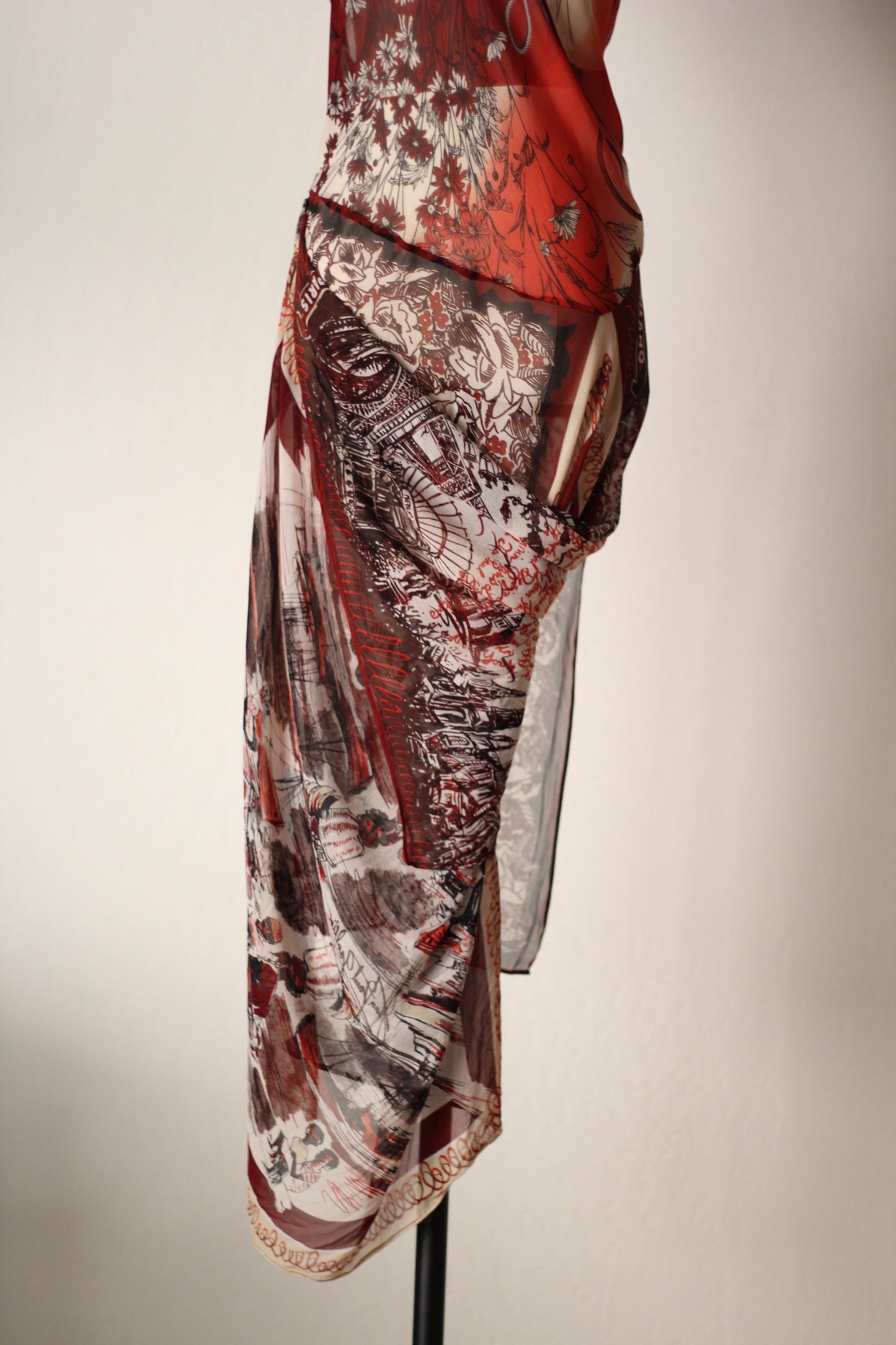Jean Paul Gaultier Spring Summer 2001 Silk Maxi Dress