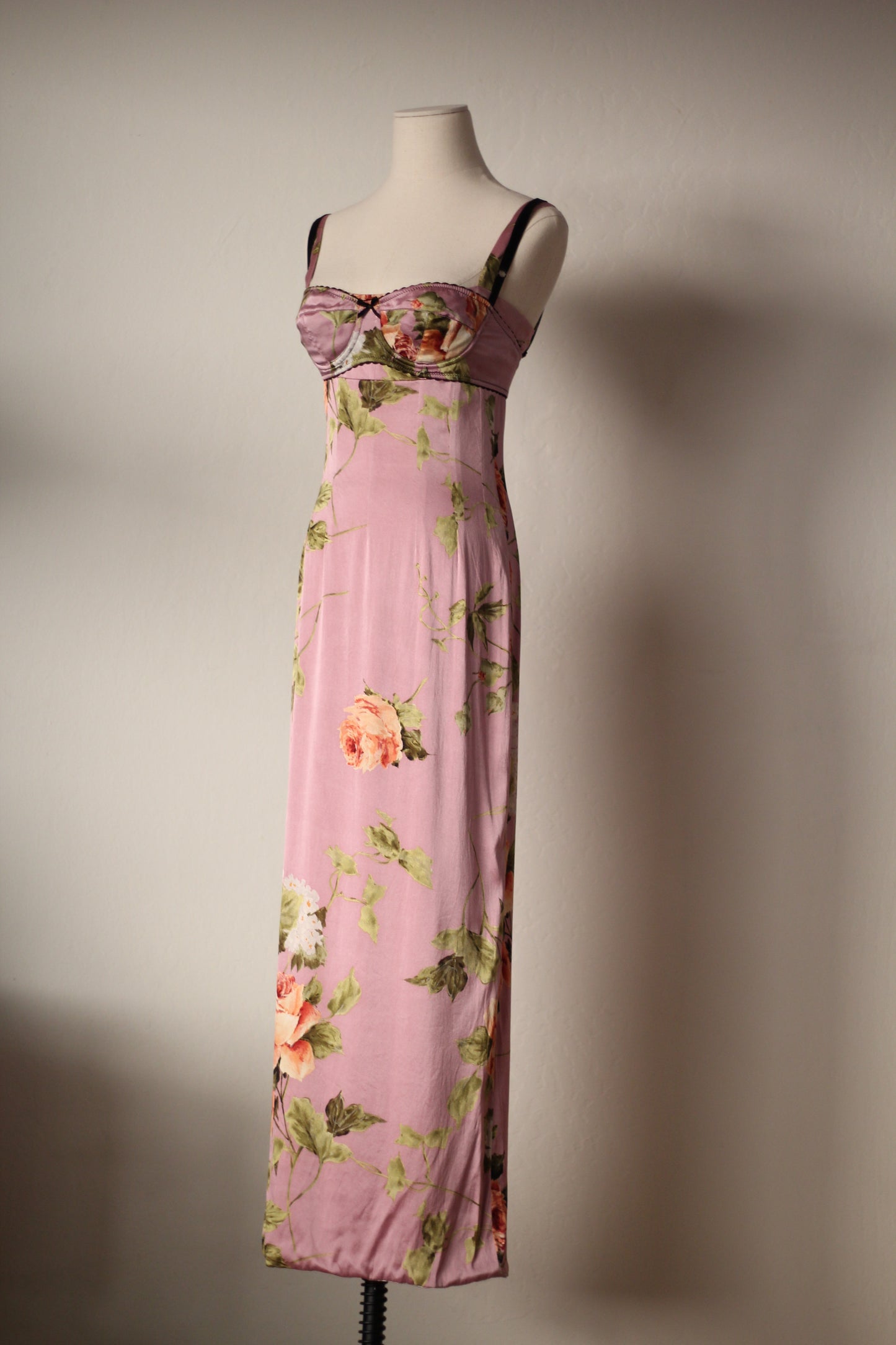 Spring Summer 1997 Dolce & Gabbana Pink Dress and Bra Matching Set