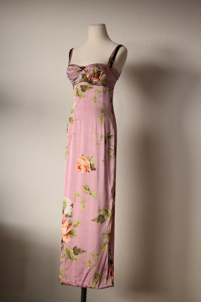 Spring Summer 1997 Dolce & Gabbana Pink Dress and Bra Matching Set