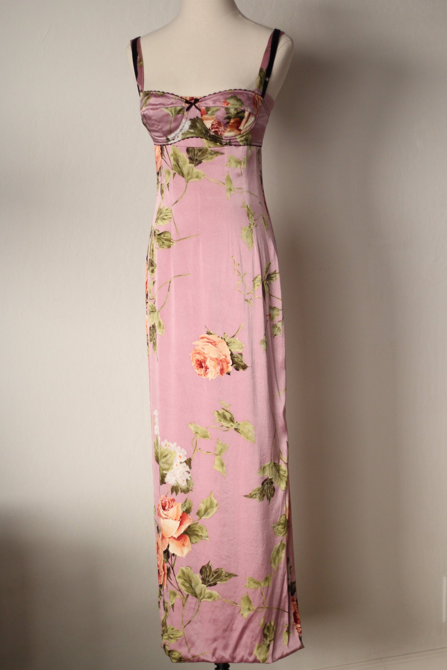 Spring Summer 1997 Dolce & Gabbana Pink Dress and Bra Matching Set