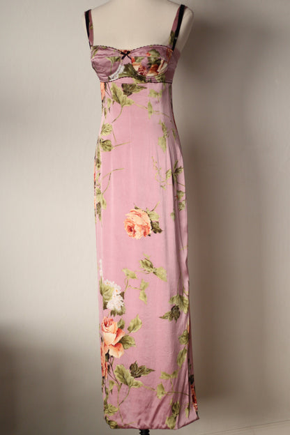 Spring Summer 1997 Dolce & Gabbana Pink Dress and Bra Matching Set