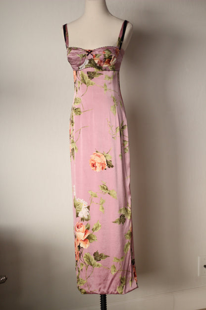 Spring Summer 1997 Dolce & Gabbana Pink Dress and Bra Matching Set