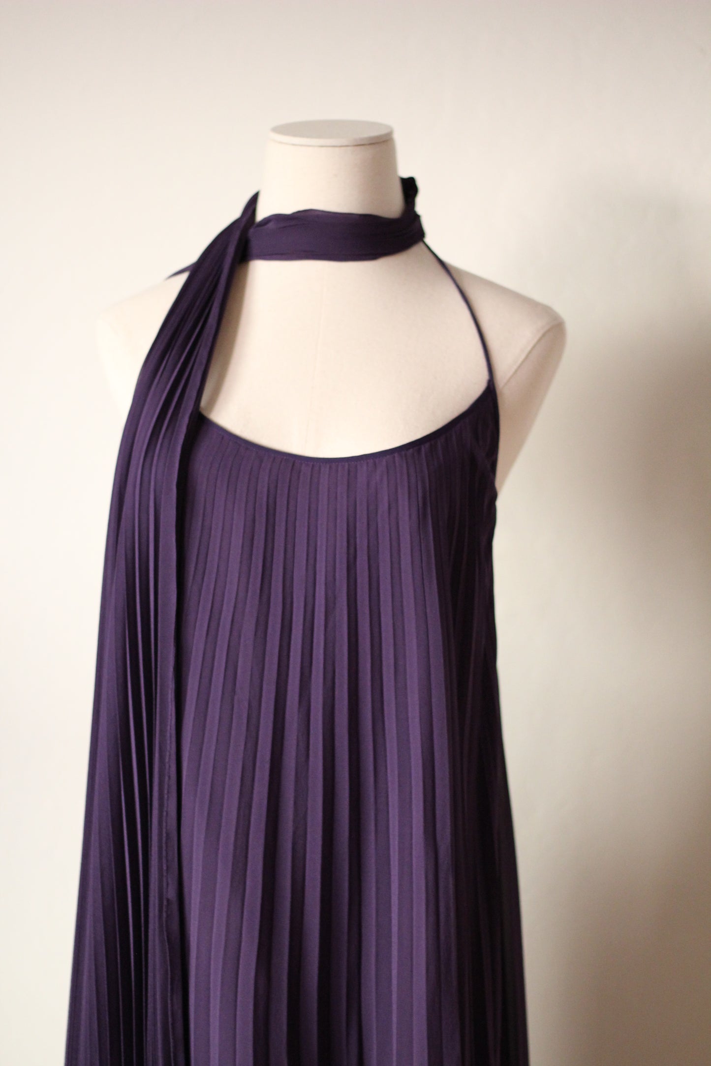 Dolce and Gabbana Fall Winter 2000 Purple Runway Dress and Scarf Set