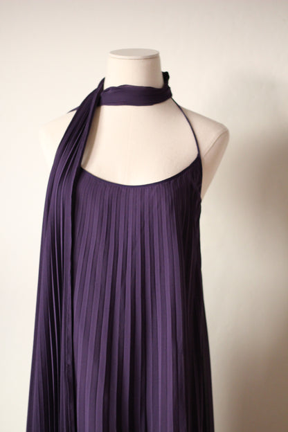 Dolce and Gabbana Fall Winter 2000 Purple Runway Dress and Scarf Set