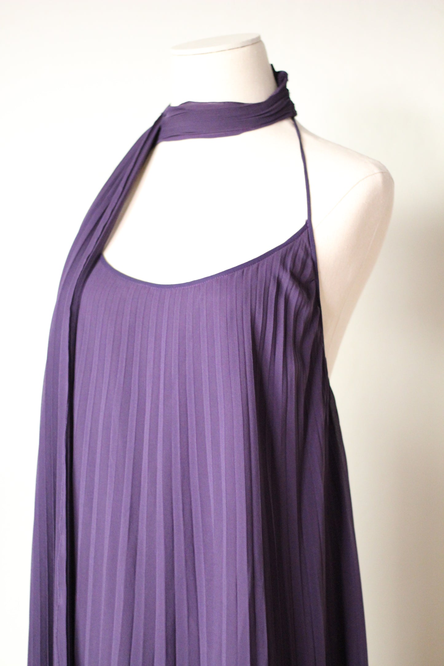 Dolce and Gabbana Fall Winter 2000 Purple Runway Dress and Scarf Set