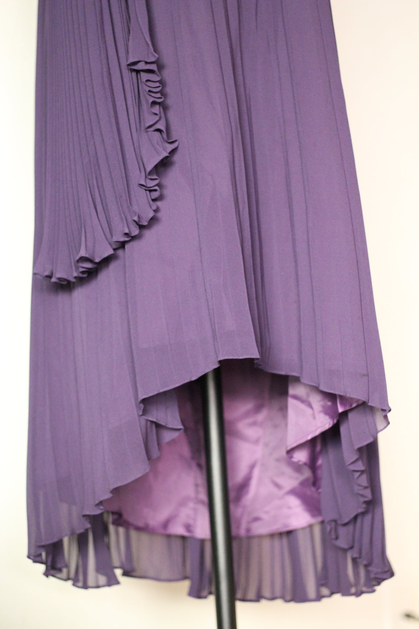 Dolce and Gabbana Fall Winter 2000 Purple Runway Dress and Scarf Set