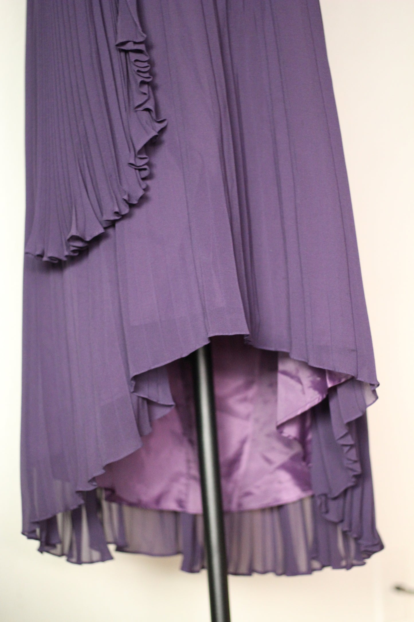 Dolce and Gabbana Fall Winter 2000 Purple Runway Dress and Scarf Set