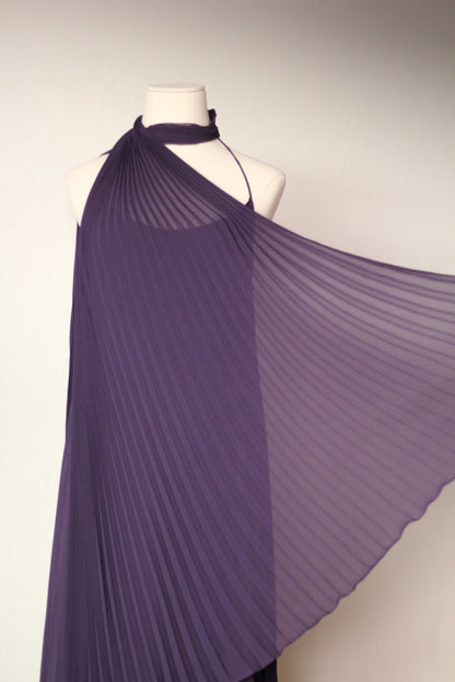 Dolce and Gabbana Fall Winter 2000 Purple Runway Dress and Scarf Set
