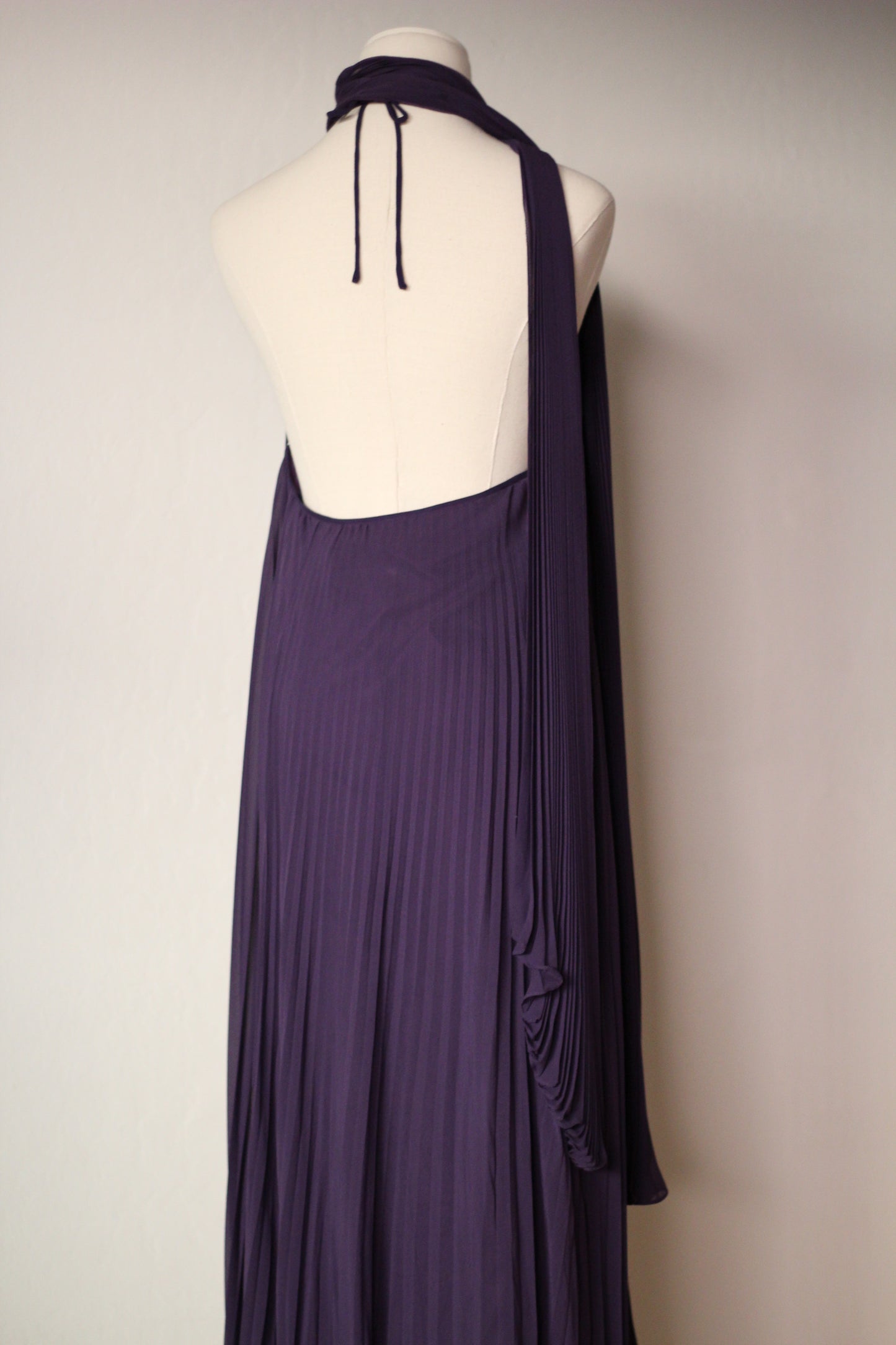 Dolce and Gabbana Fall Winter 2000 Purple Runway Dress and Scarf Set