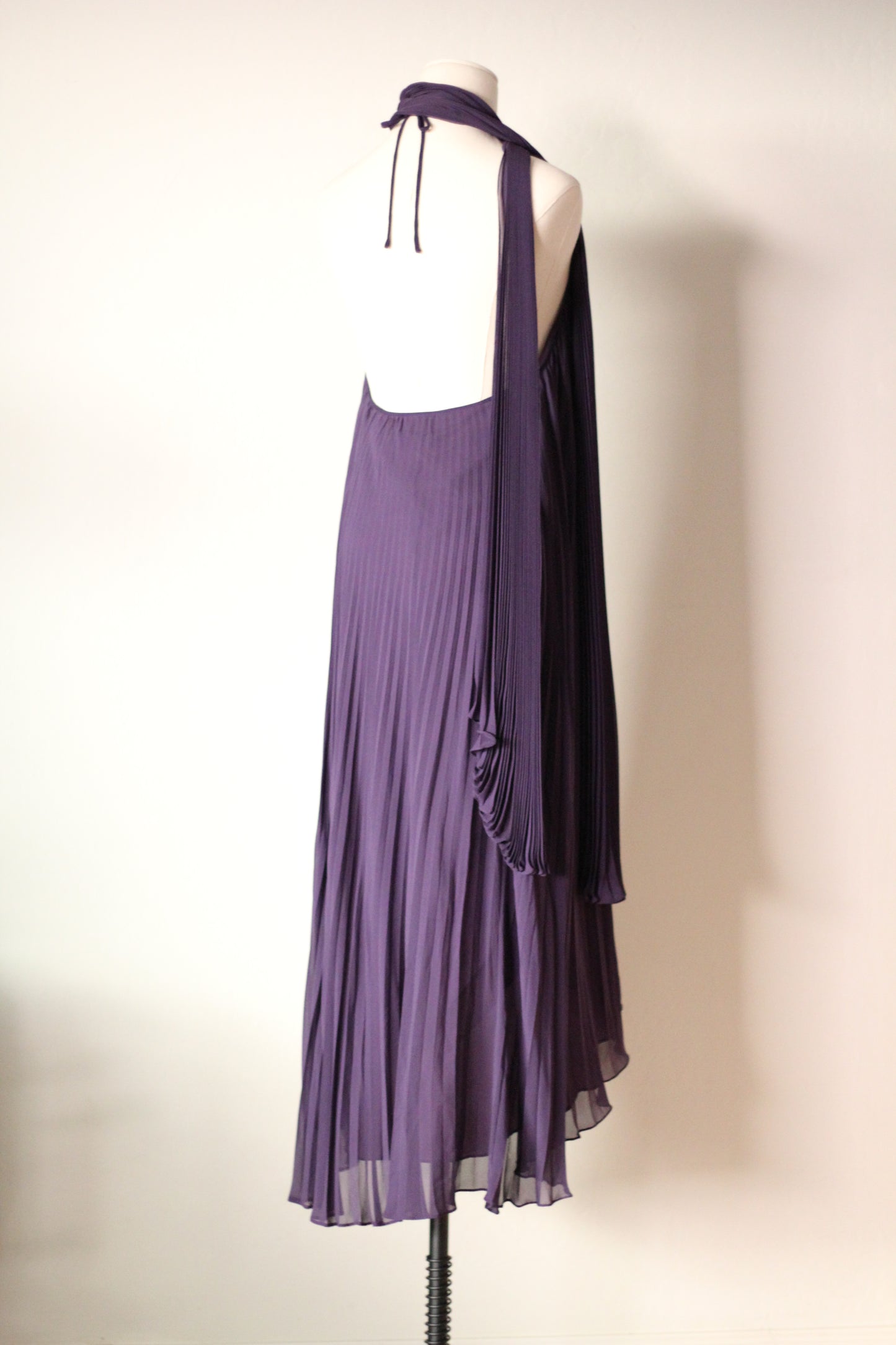Dolce and Gabbana Fall Winter 2000 Purple Runway Dress and Scarf Set