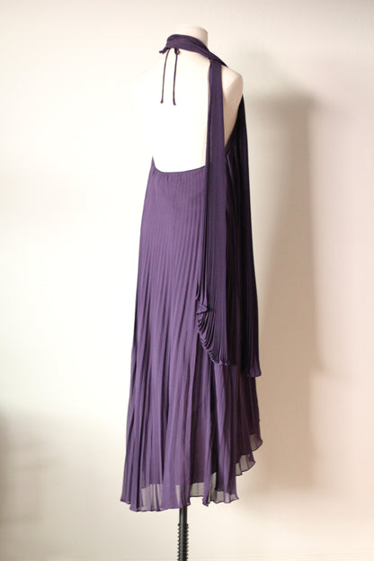 Dolce and Gabbana Fall Winter 2000 Purple Runway Dress and Scarf Set