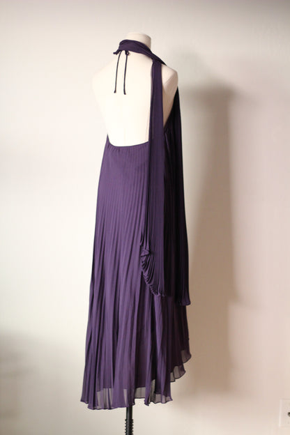 Dolce and Gabbana Fall Winter 2000 Purple Runway Dress and Scarf Set