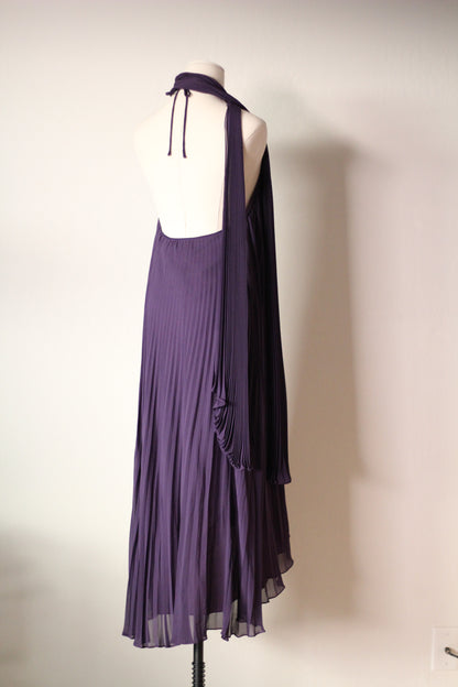 Dolce and Gabbana Fall Winter 2000 Purple Runway Dress and Scarf Set