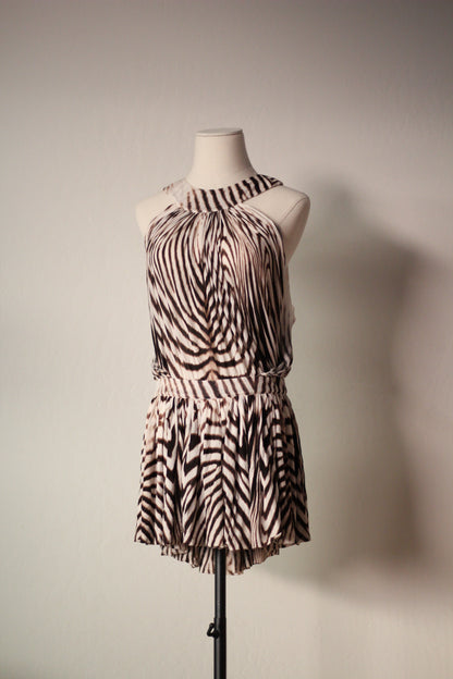 Roberto Cavalli Spring Summer 2007 Zebra Print Mini Dress