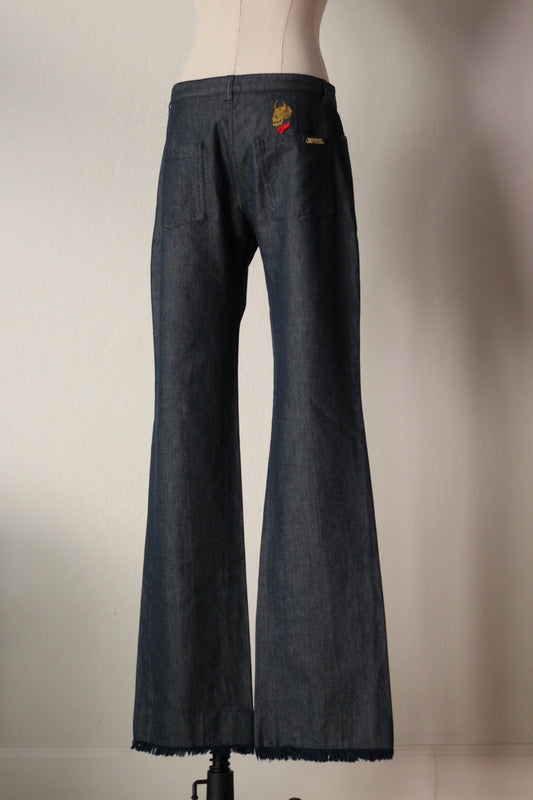 Chloe S/S 2000 Skull Embroidered Jeans