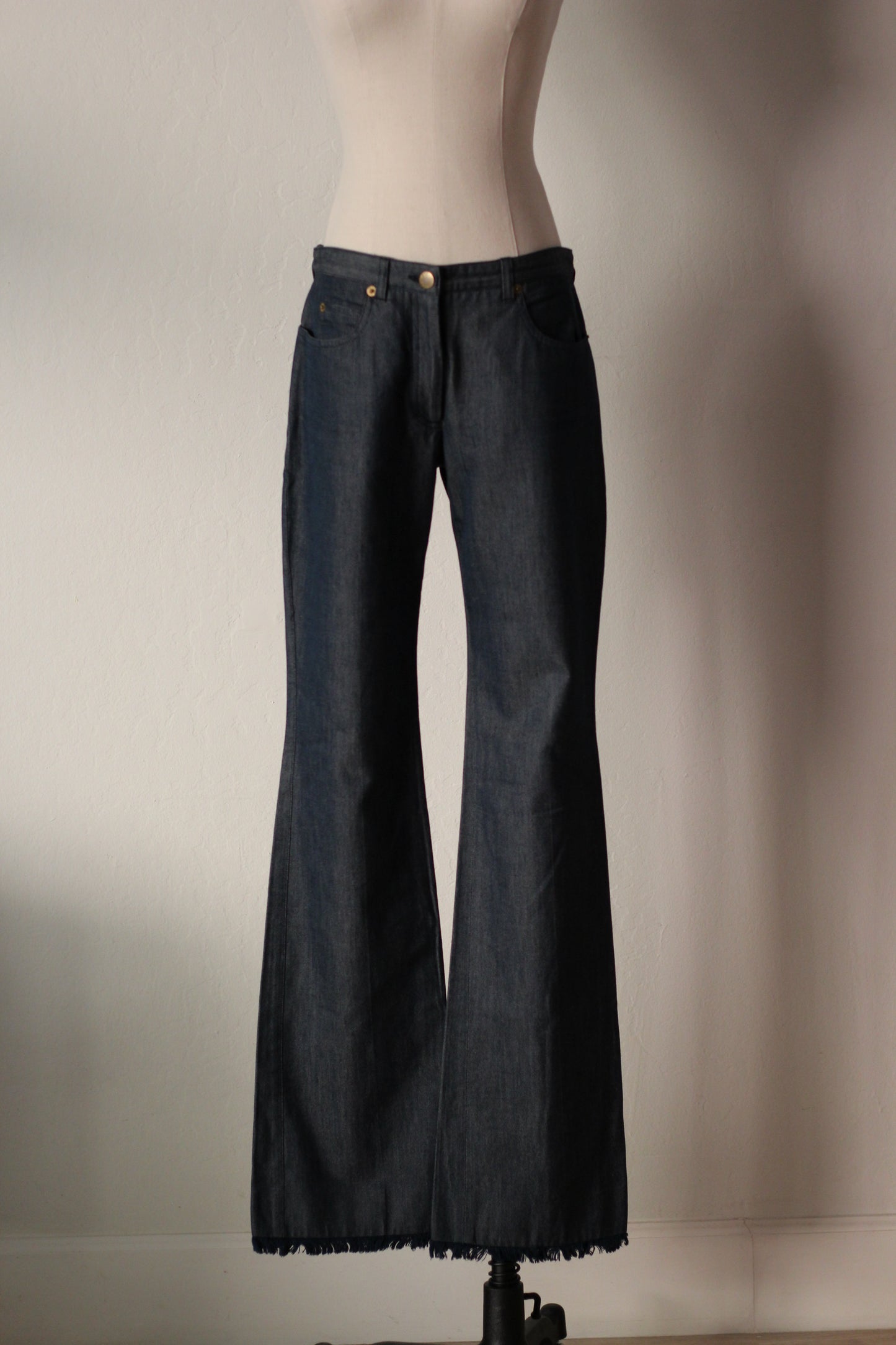 Chloe S/S 2000 Skull Embroidered Jeans
