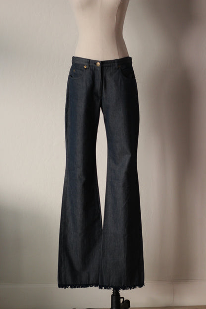Chloe S/S 2000 Skull Embroidered Jeans