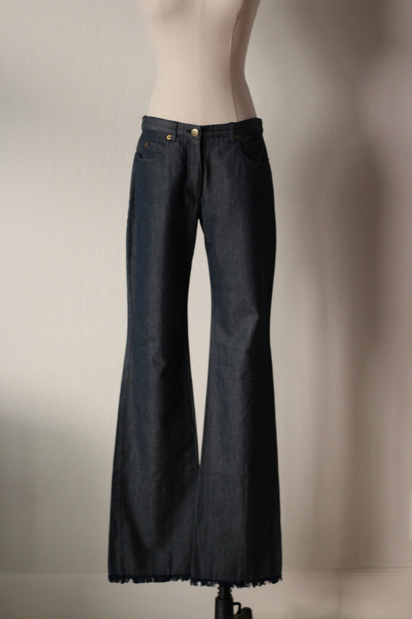 Chloe S/S 2000 Skull Embroidered Jeans